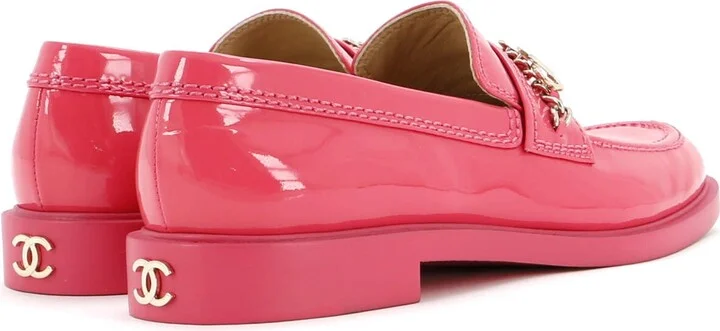 CHANEL Women's Logo Loafers Patent - Image 3