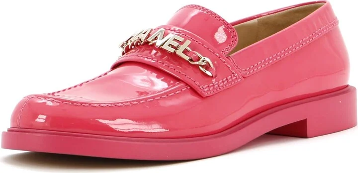 CHANEL Women's Logo Loafers Patent