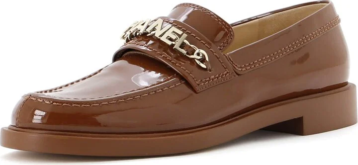 CHANEL Women's Logo Loafers Patent