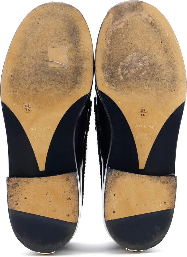 CHANEL Women's Logo Loafers Shiny Calfskin - Image 4
