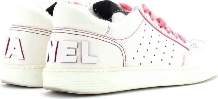CHANEL Women's Logo Low-Top Sneakers Leather - Image 3