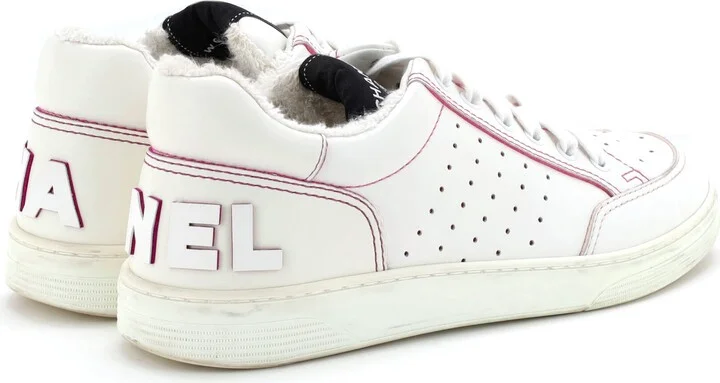 CHANEL Women's Logo Low-Top Sneakers Leather - Image 2