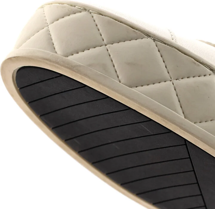 CHANEL Women's Logo Strap Lace Up Sneakers Leather - Image 6