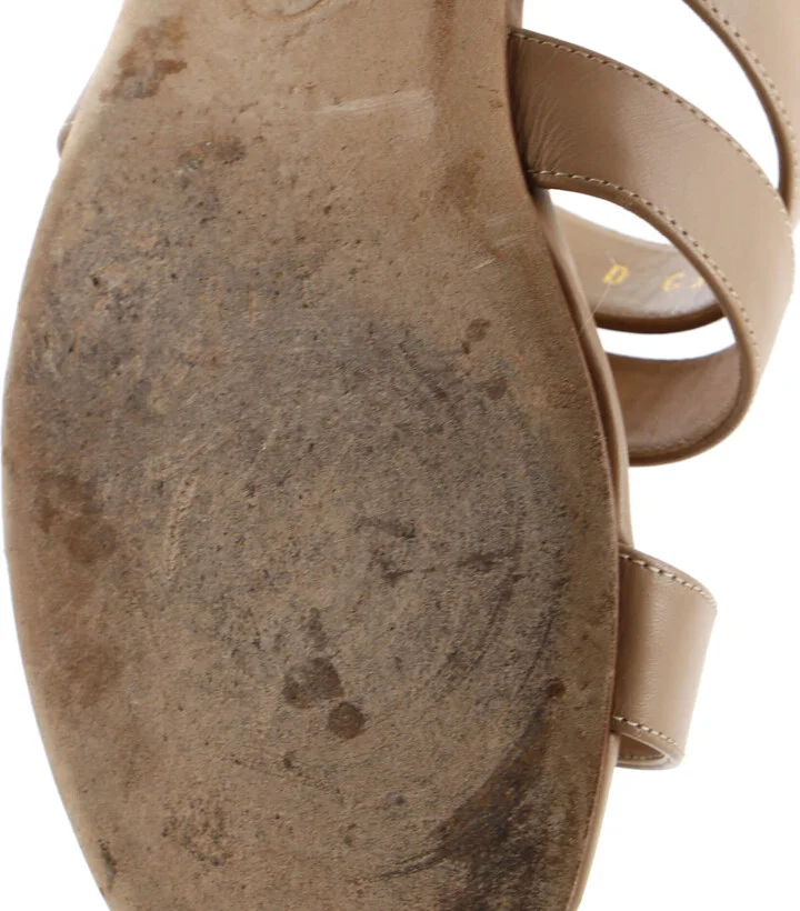 CHANEL Women's Turnlock CC Logo Sandals Leather - Image 6
