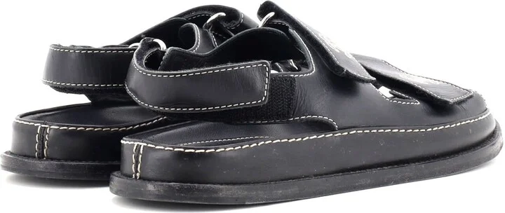 CHANEL Women's Velcro Dad Sandals Leather - Image 3