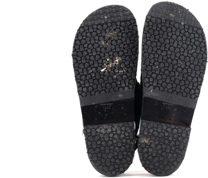 CHANEL Women's Velcro Dad Sandals Quilted Glitter Suede - Image 4