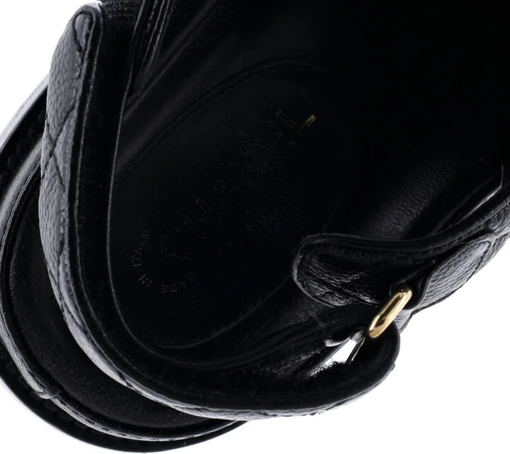 CHANEL Women's Velcro Dad Sandals Quilted Leather - Image 6