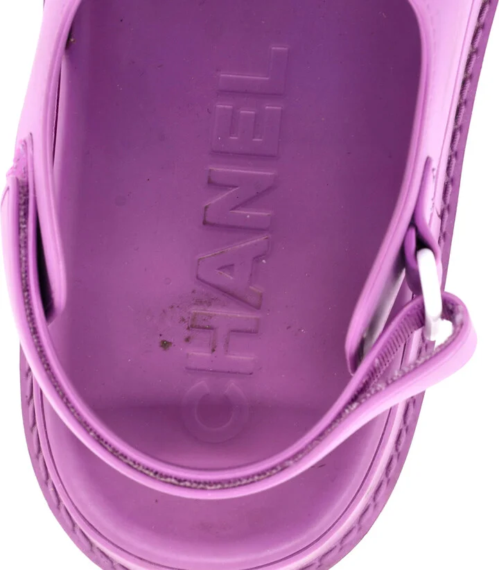 CHANEL Women's Velcro Dad Sandals Rubber - Image 6