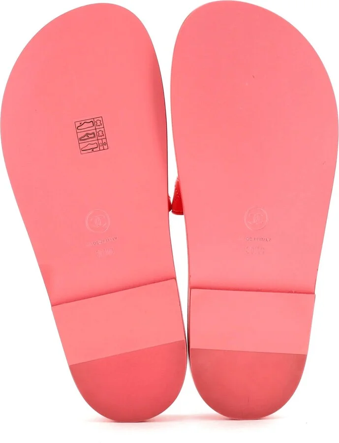 CHANEL Women's Velcro Open Back Dad Sandals Quilted Leather - Image 4