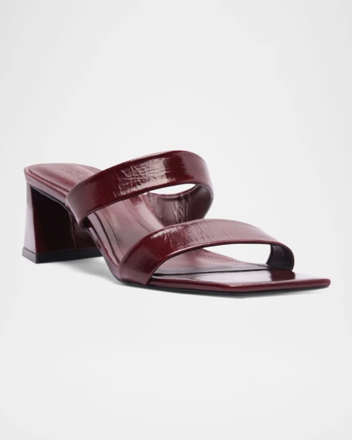 Chantal Patent Two-Band Slide Sandals - Image 4
