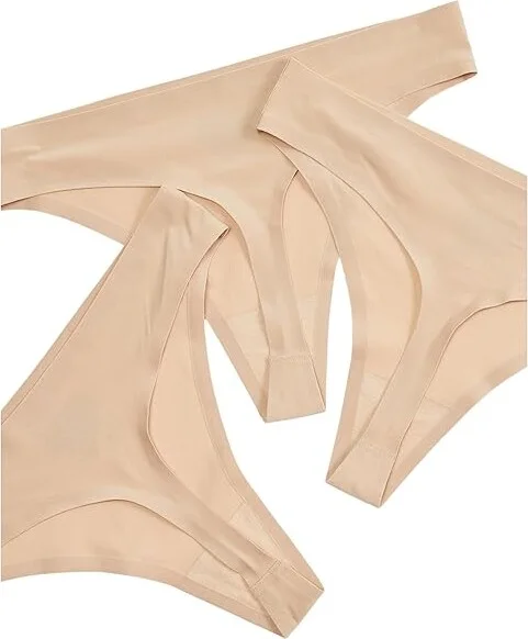 Chantelle Soft Stretch Thong 3-Pack Women's Underwear Ultra Nude, Polyamide/Elastane - Image 2