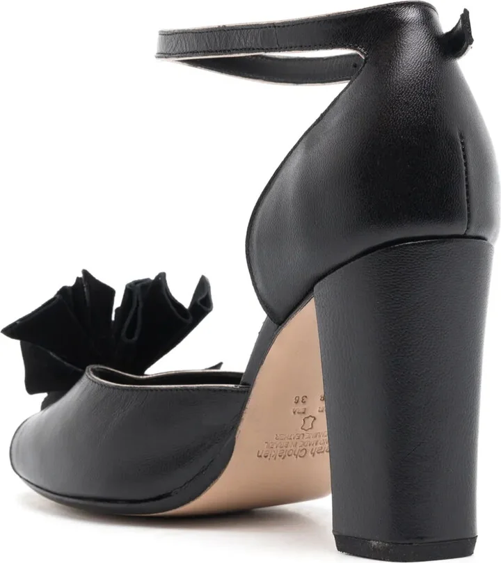 Chantilly 75mm floral-appliqué leather sandals - Image 3