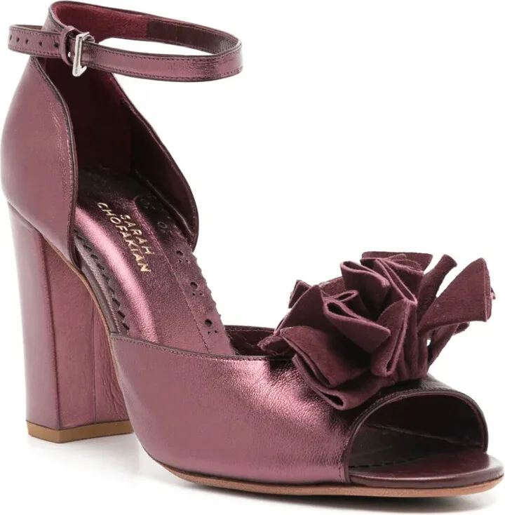 Chantilly 75mm metallic sandals - Image 2