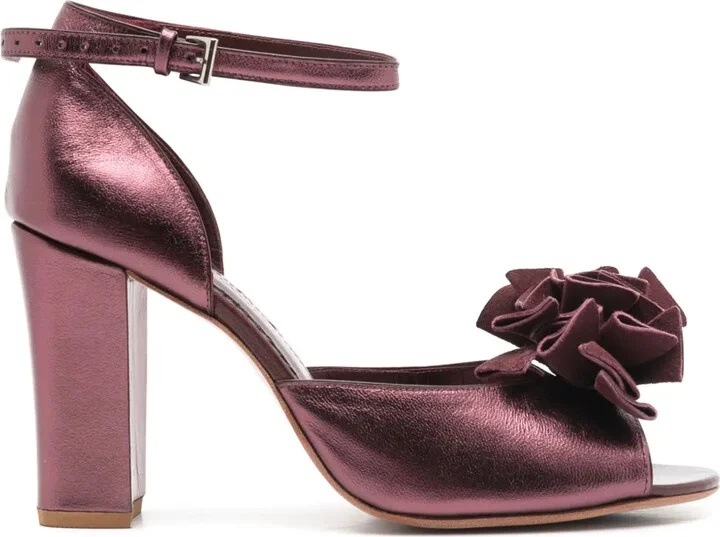 Chantilly 75mm metallic sandals
