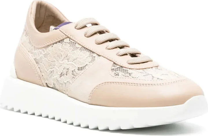 Chantilly-Lace Leather Sneakers - Image 2