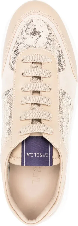 Chantilly-Lace Leather Sneakers - Image 4