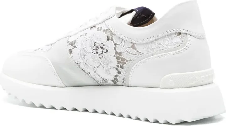 Chantilly-Lace Leather Sneakers - Image 3