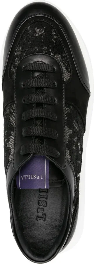 Chantilly-Lace Leather Sneakers - Image 4