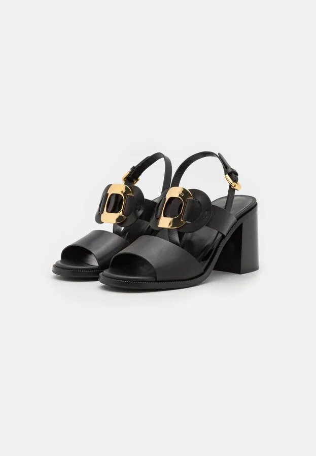 Chany Heeled Sandals In Black