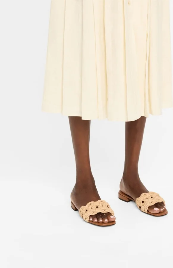 Chara 70 Crochet Raffia Sandals - Image 6