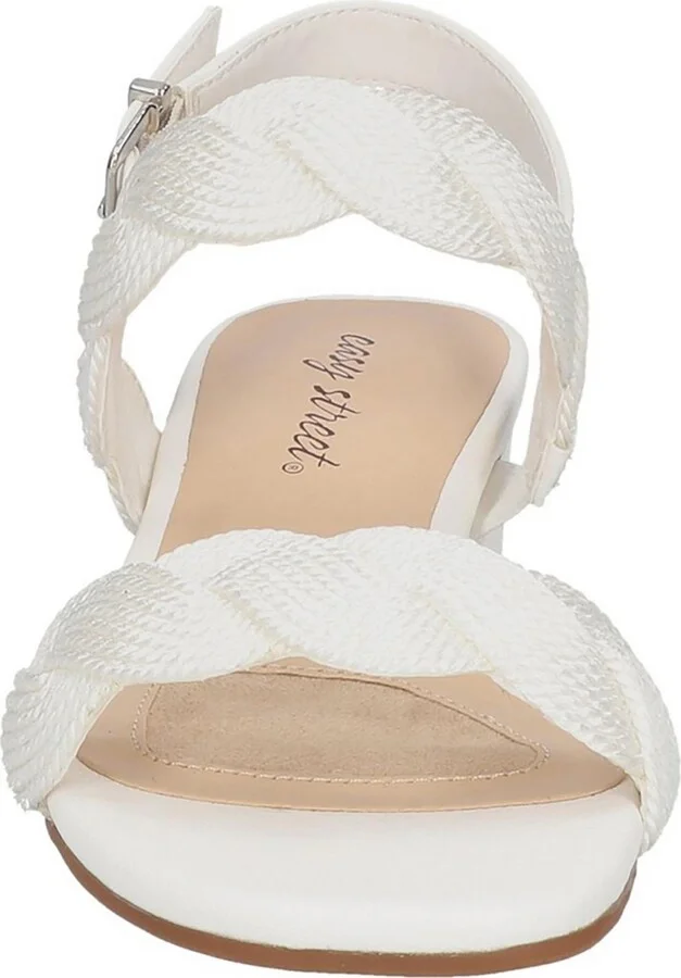 Charee Womens Ankle Strap Open Toe Heels
