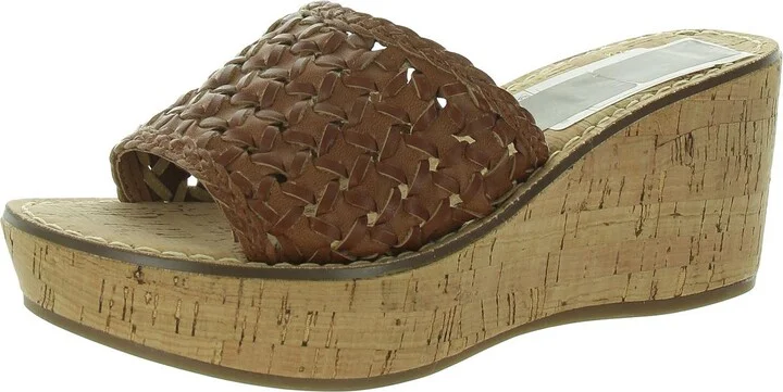 Charges Womens Woven Faux Leather Mule Sandals