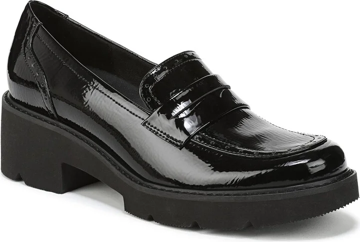 BLACK PATENT FAUX LEATHER