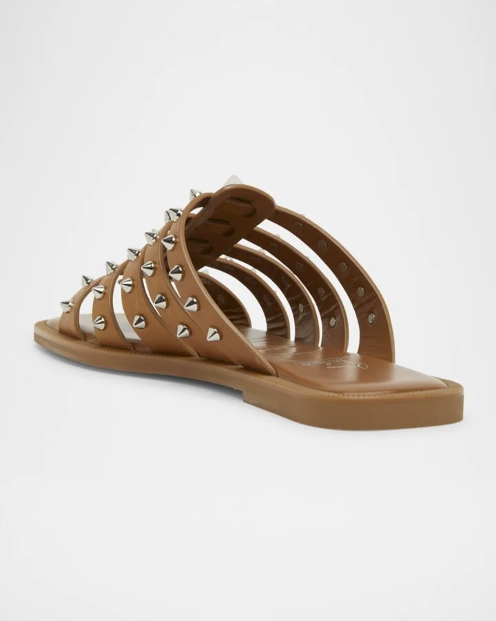 Charja Spike Leather Red Sole Slide Sandals - Image 6