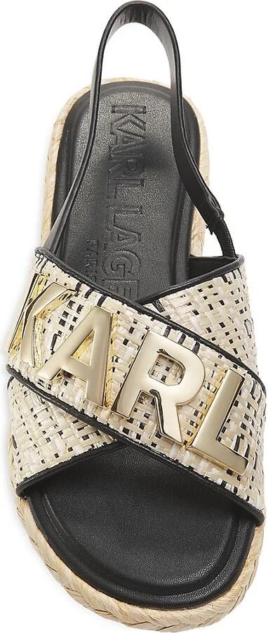 Charla Logo Slingback Flat Sandals - Image 5