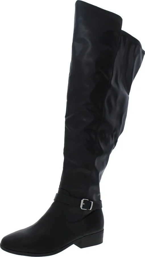 Charlaa Womens Faux Leather Tall Over-The-Knee Boots