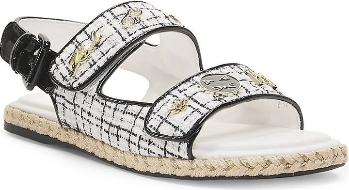 Charlay Logo Tweed Sandals - Image 2
