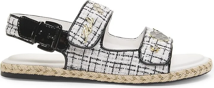 Charlay Logo Tweed Sandals
