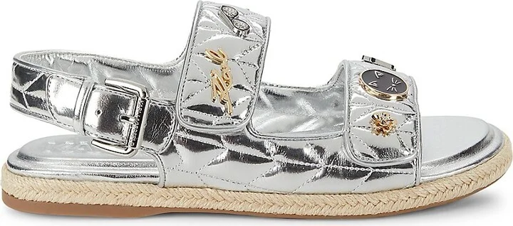 Charlay Metallic Open Toe Sandals - Image 2
