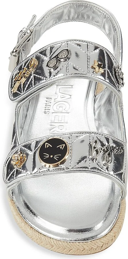 Charlay Metallic Open Toe Sandals - Image 5