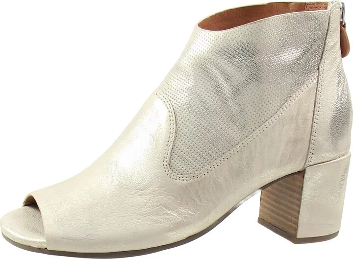 Charlene Hooded Womens Leather Peep Toe Heel Sandals
