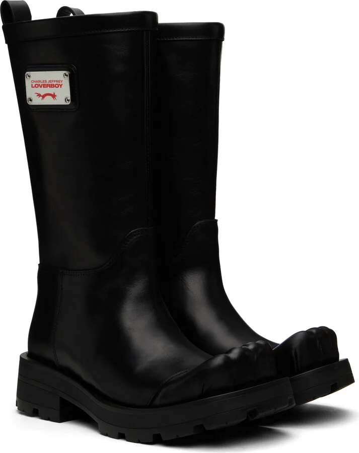 Charles Jeffrey LOVERBOY Black Sheathed Boots - Image 4