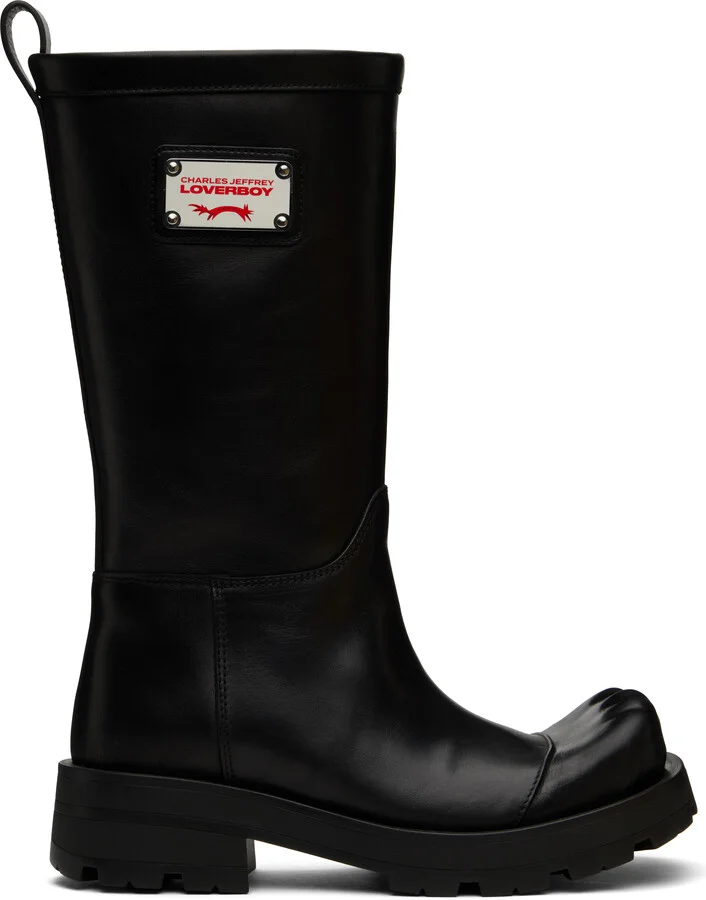 Charles Jeffrey LOVERBOY Black Sheathed Boots