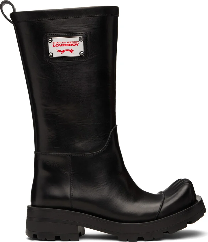Charles Jeffrey LOVERBOY Black Sheathed Moggies Boots