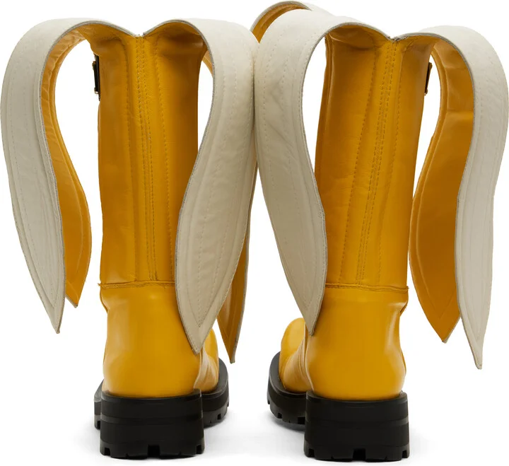 Charles Jeffrey LOVERBOY Yellow Banana Moggies Boots - Image 2