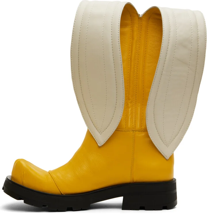 Charles Jeffrey LOVERBOY Yellow Banana Moggies Boots - Image 3