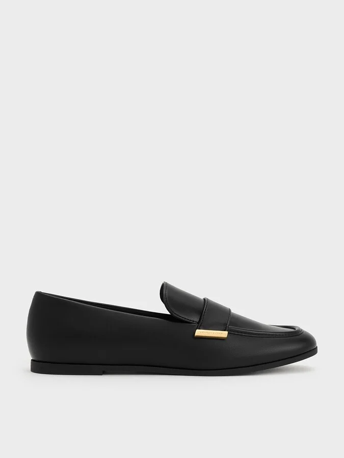 Charles & Keith - Almond-Toe Flat Loafers