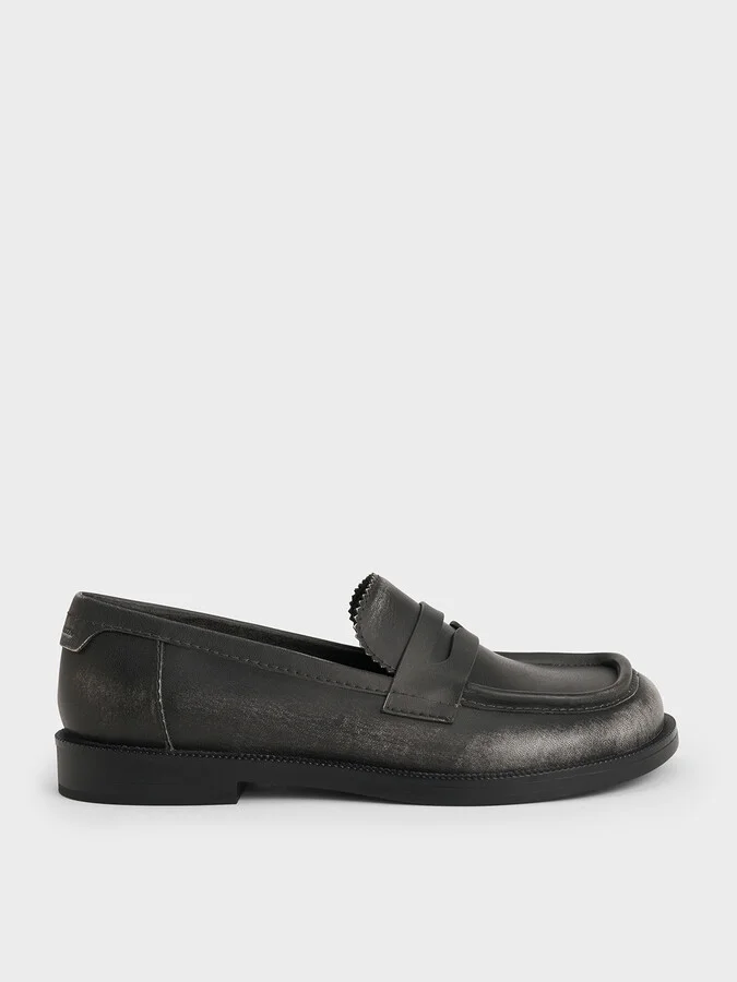 Charles & Keith - Asymmetric Penny Loafers