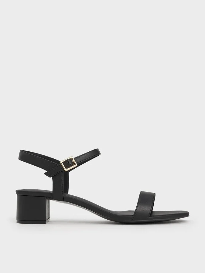 Charles & Keith - Block Heel Ankle-Strap Sandals