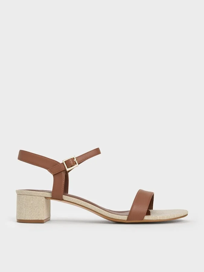 Charles & Keith - Block Heel Ankle-Strap Sandals