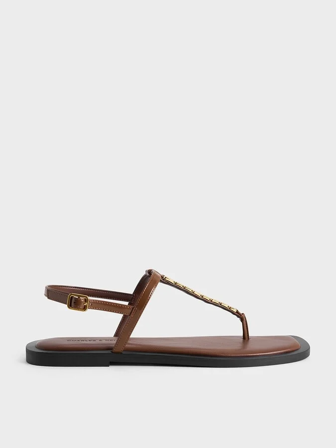 Charles & Keith - Chain-Link Thong Sandals