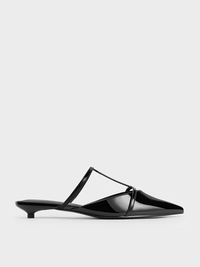 Charles & Keith - Clara T-Bar Pointed-Toe Mules