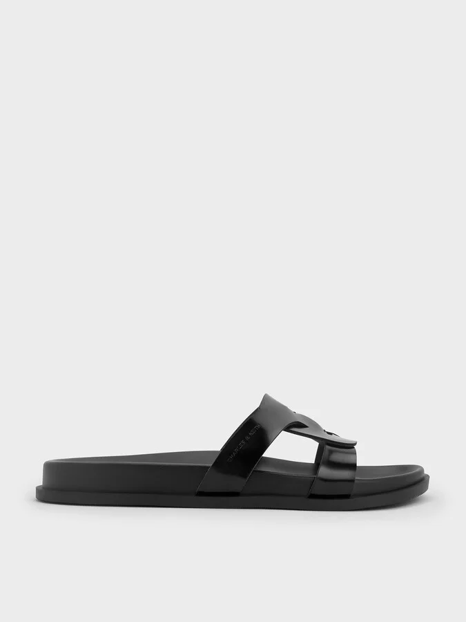 Charles & Keith - Fannie Interwoven Cut-Out Slide Sandals