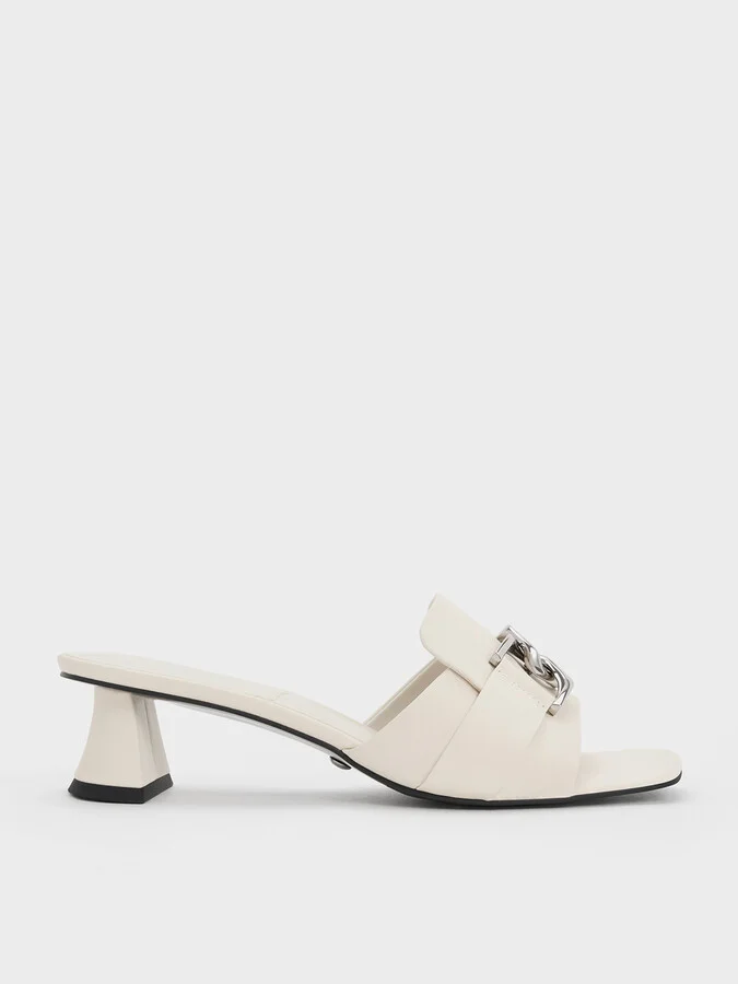 Charles & Keith - Gabine Leather Heeled Mules