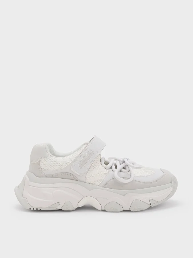 Charles & Keith - Gaskell Lace Mary Jane Sneakers