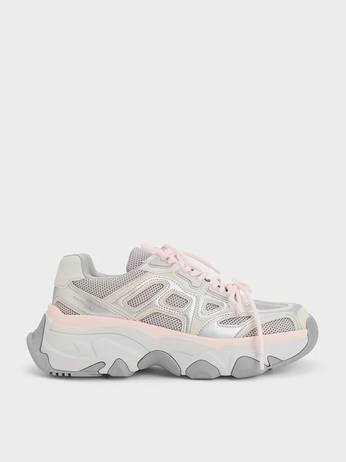 Charles & Keith - Gaskell Mesh Chunky Sneakers
